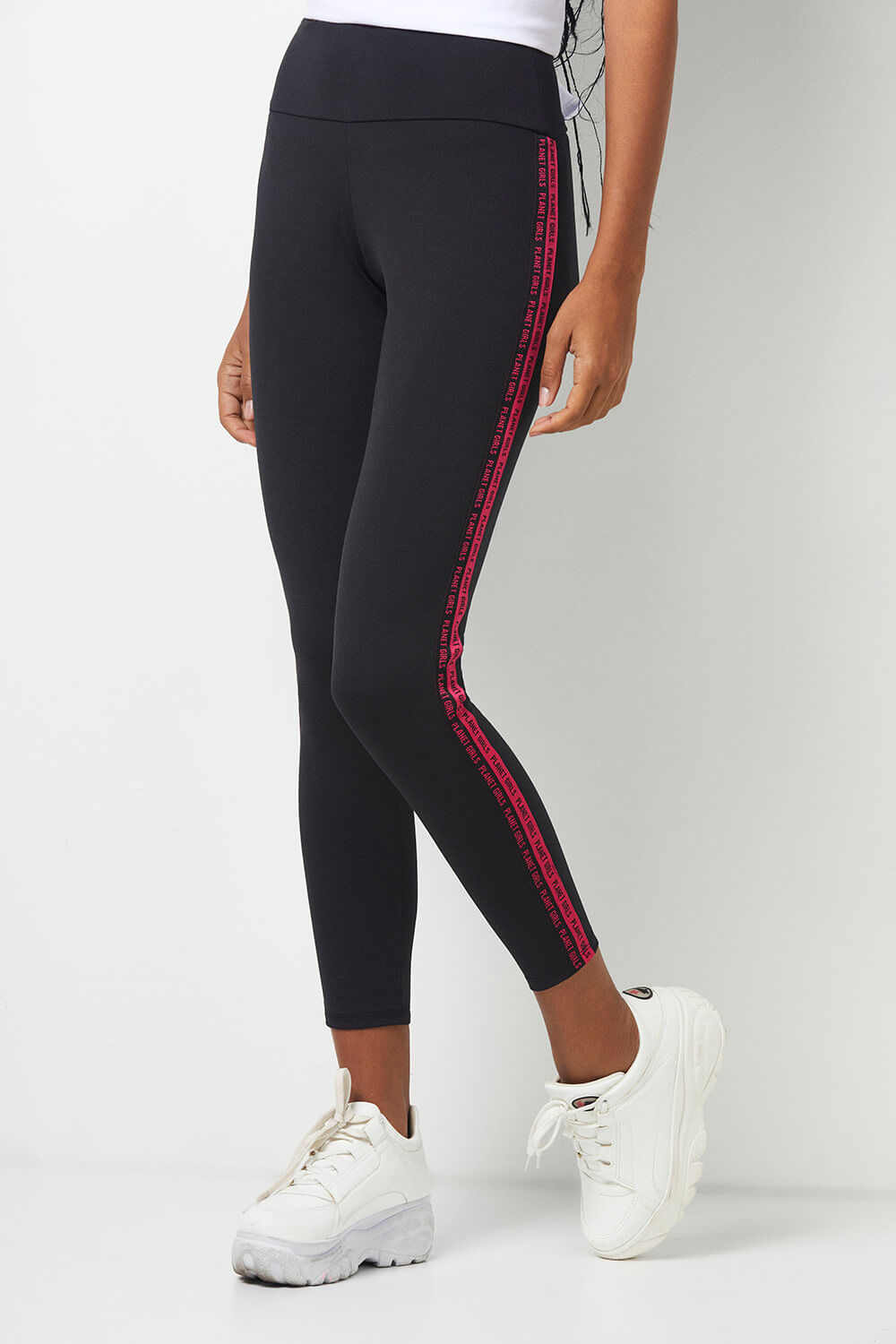 Calça legging summer fashion planet girls rosa escuro - lojaplanetgirls-nova
