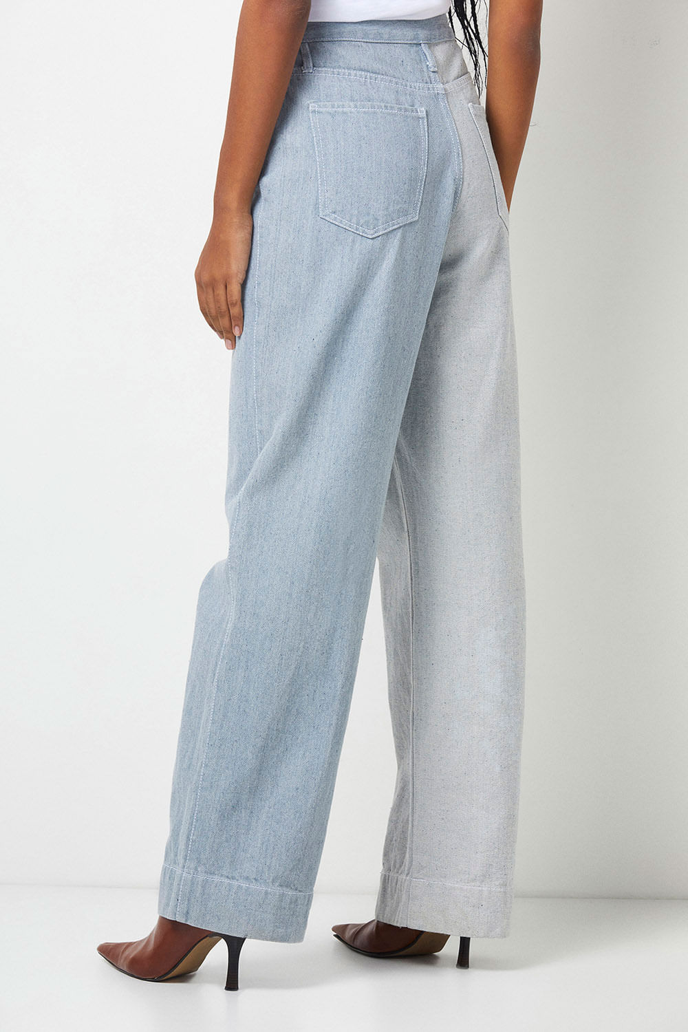 Calça Jeans Feminina Wide Leg Délavé Planet Girls Jeans Claro 4
