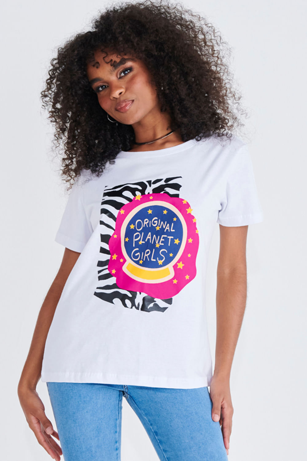Camiseta Feminina Malha Estampada Planet Girls - Planet Girls