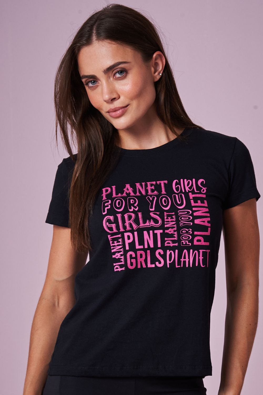 Camiseta Feminina For You Planet Girls Preto