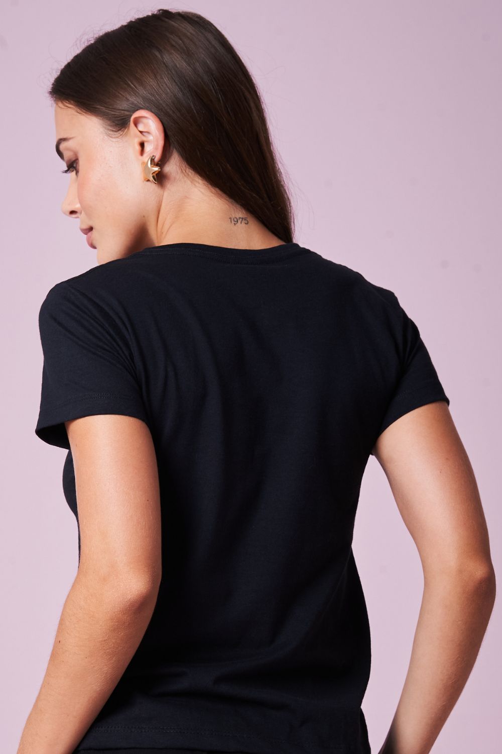 Camiseta Feminina Estampa Positive Planet Girls Preto 2