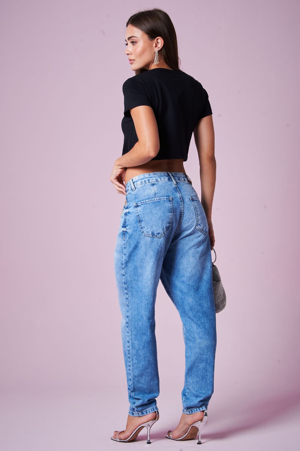Camiseta Cropped Feminina Logo Planet Girls Preto 4