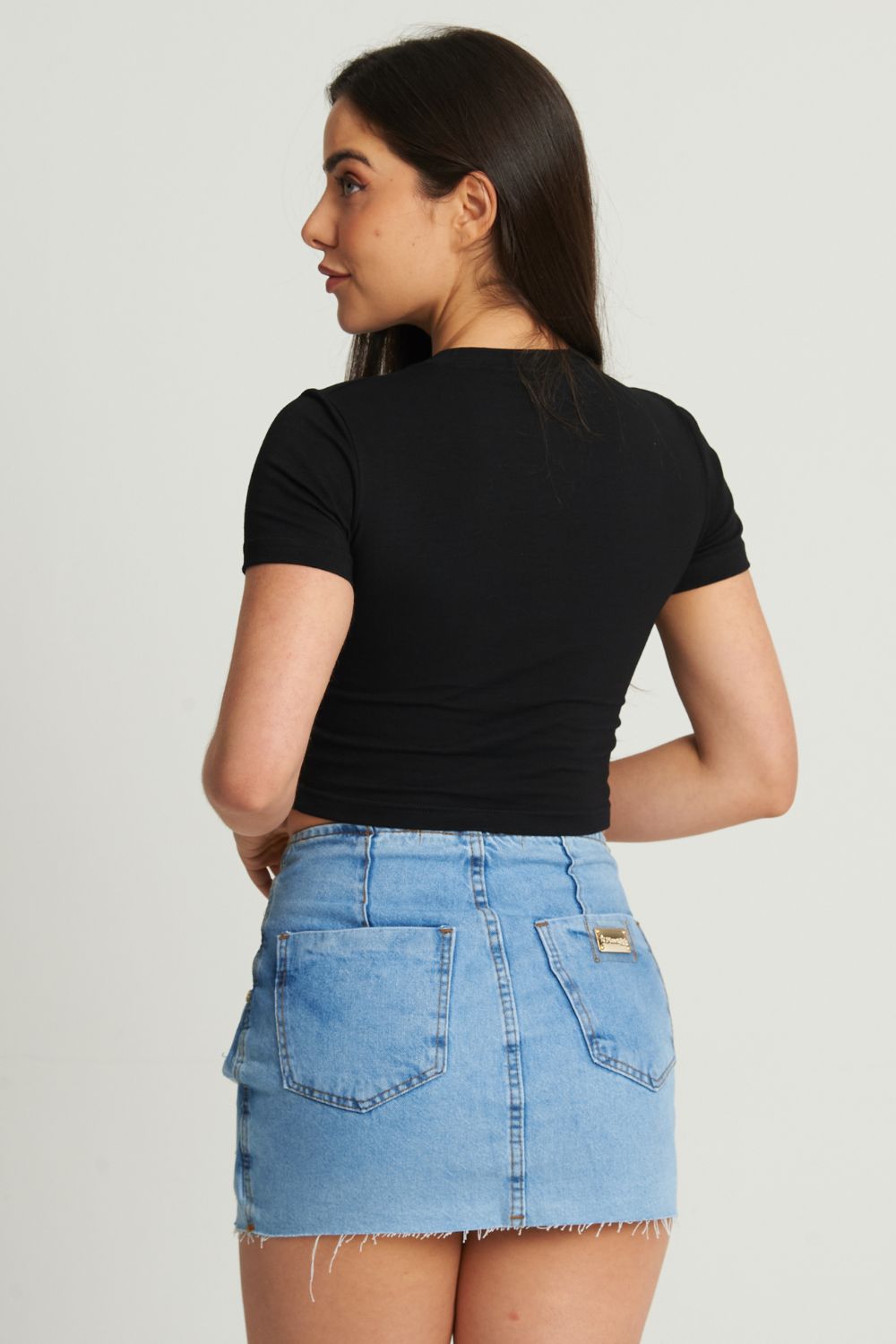 Cropped Feminino Logo Star Planet Girls Preto 2