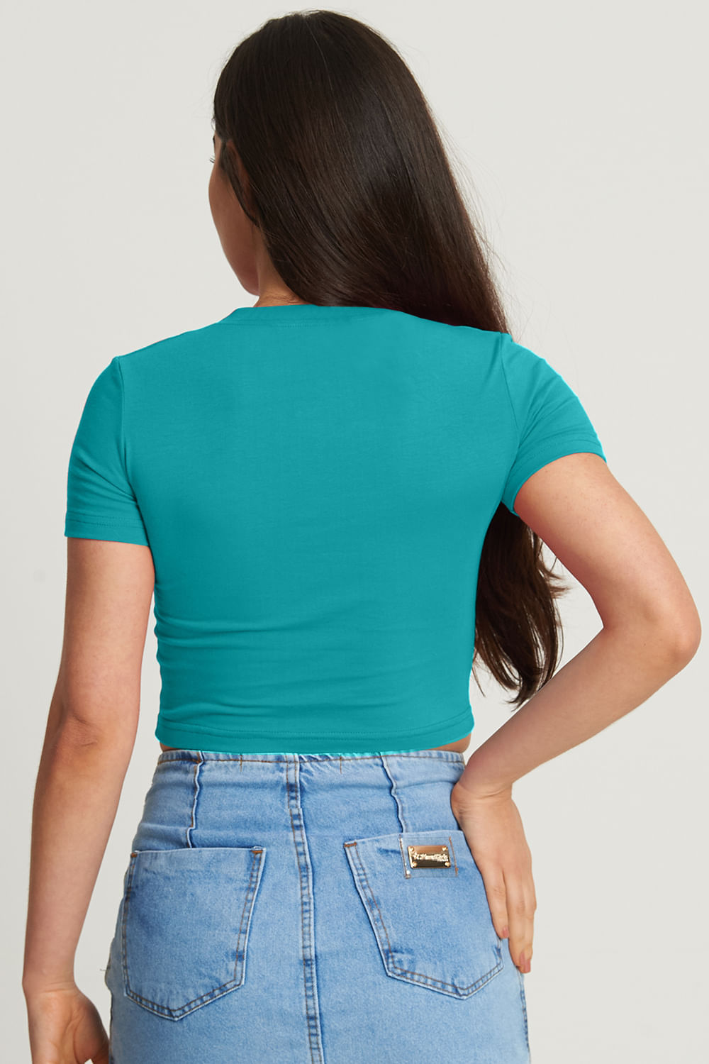 Cropped Feminino Logo Mini Planet Girls Verde 2