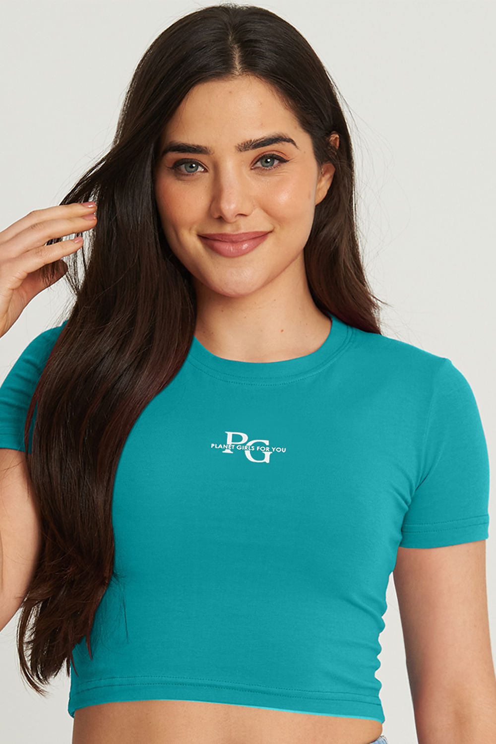 Cropped Feminino Logo Mini Planet Girls Verde 4