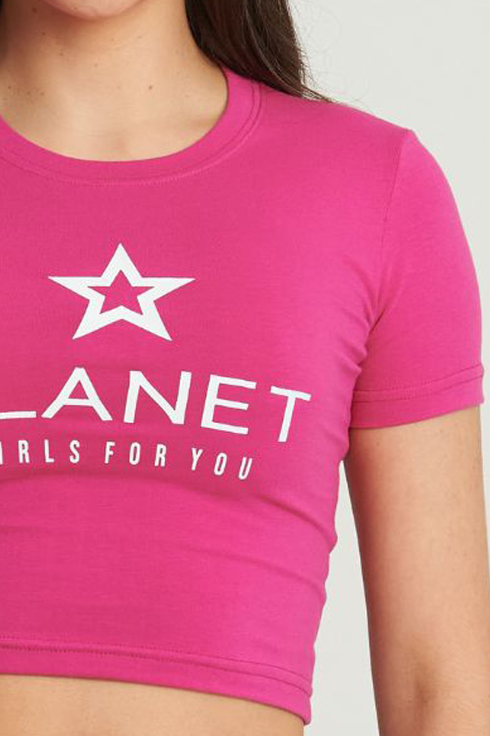 Cropped Feminino Logo Star Planet Girls Rosa 5