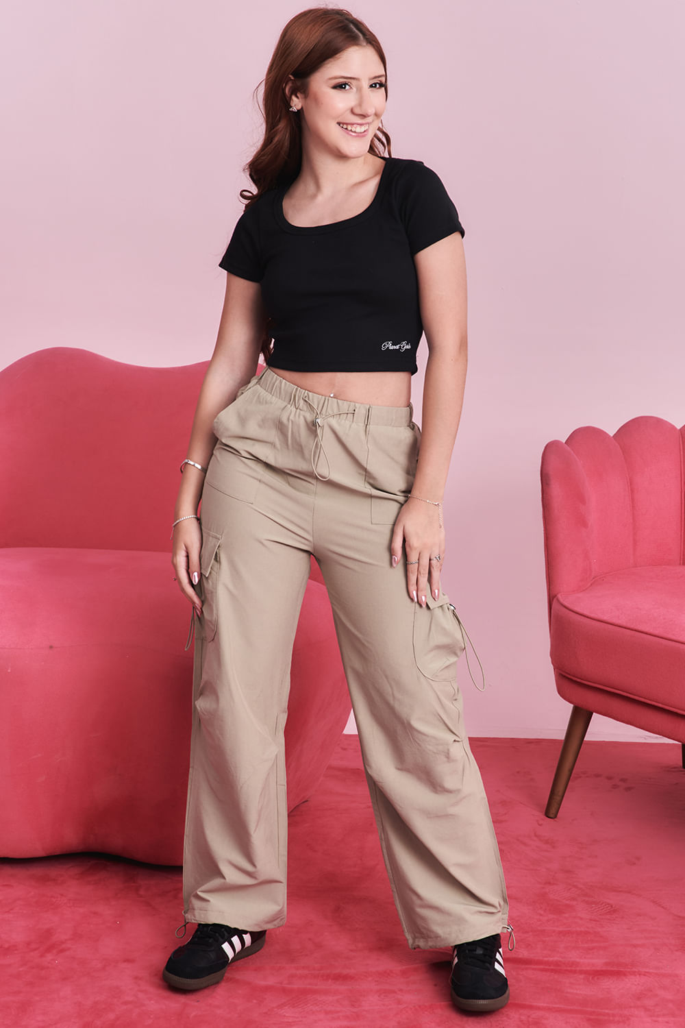 Baby Look Cropped Canelado Planet Girls Preto 3