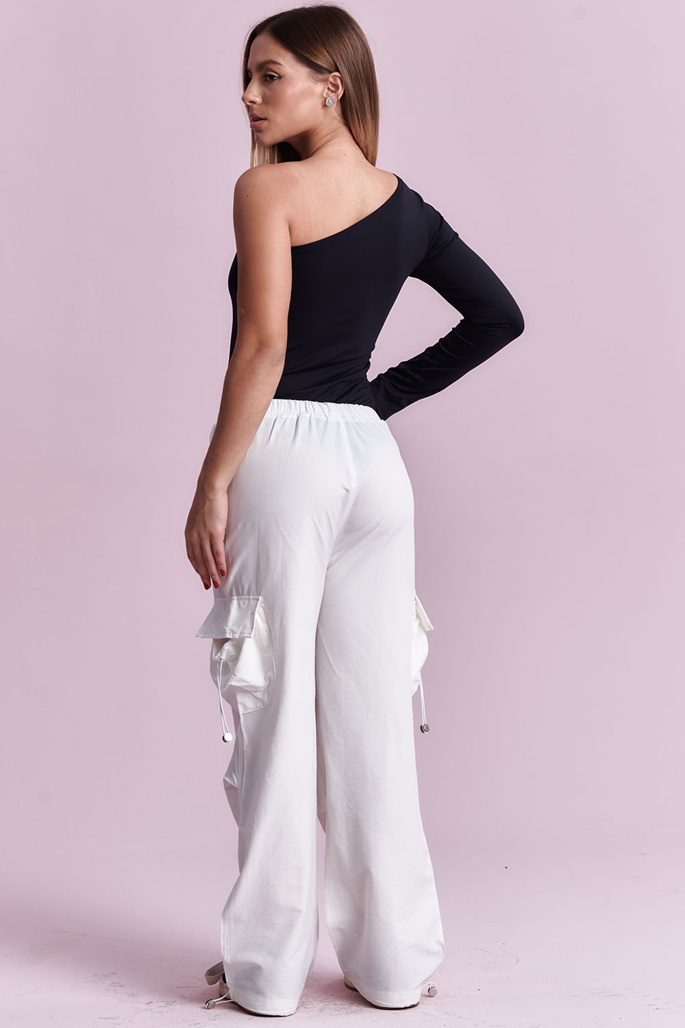 Calça Feminina Jogger Bolso Lateral Planet Girls Off White 2