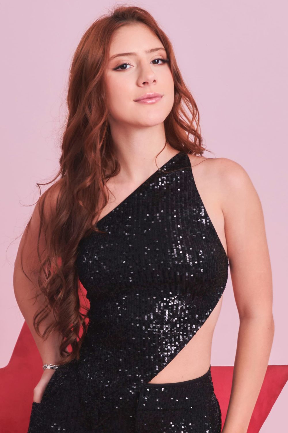 Conjunto Top e Calça Paetê Feminino Planet Girls Preto 2