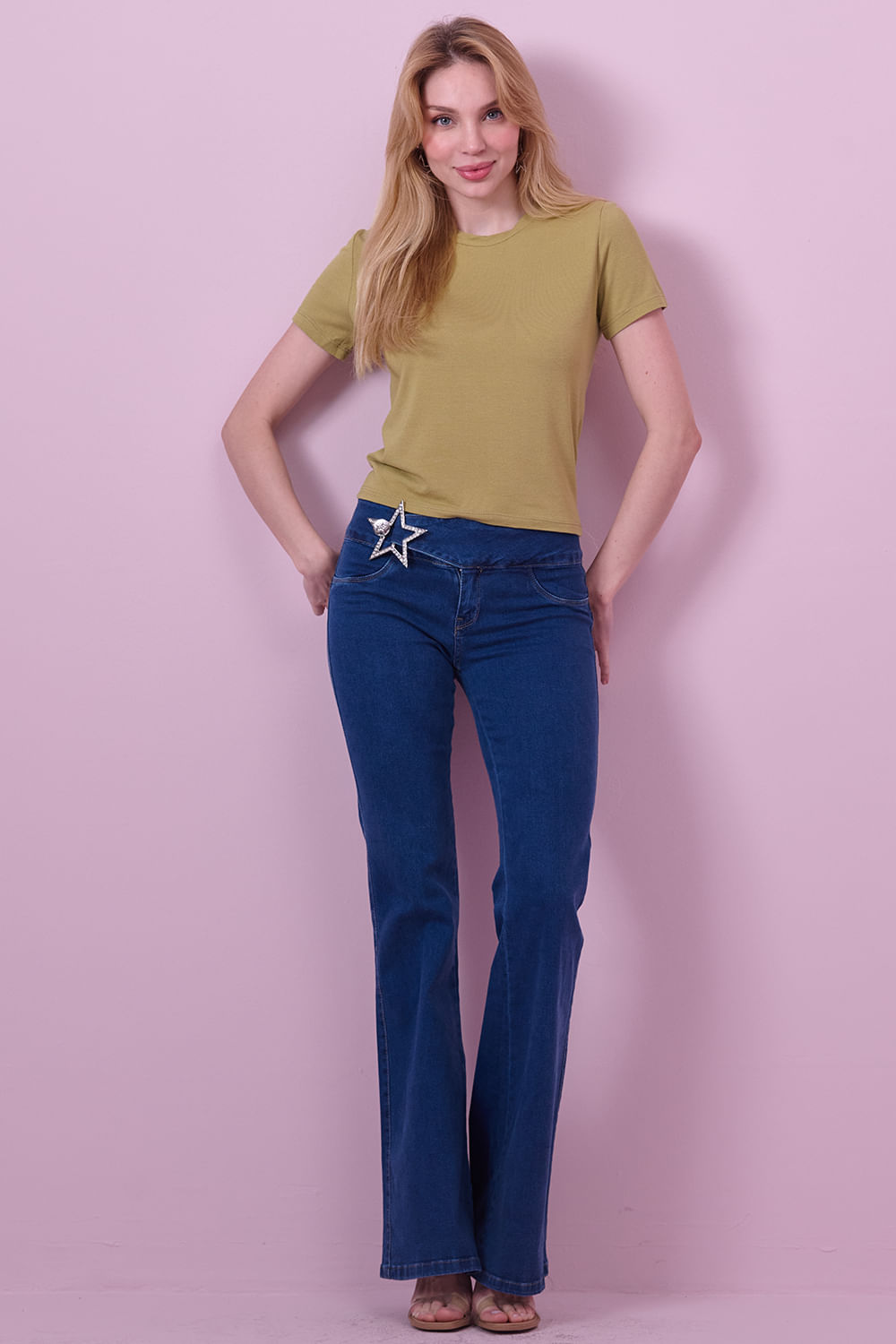 Baby Look Levity Planet Girls Verde Médio 3
