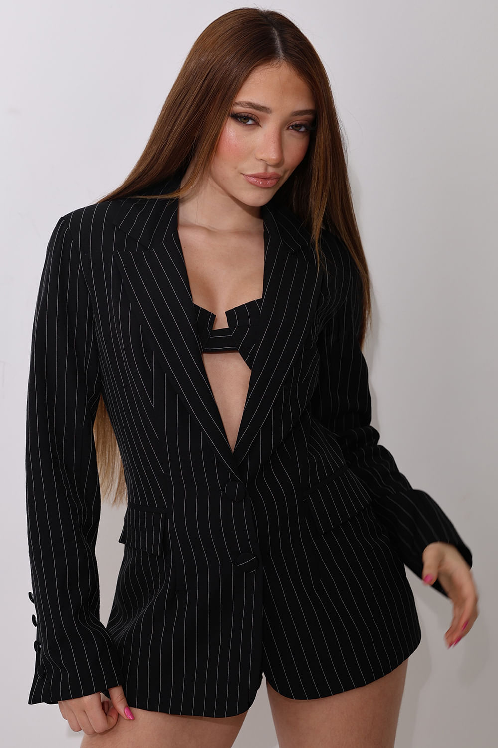 Blazer Feminino Risca de Giz Girl Boss Planet Girls Preto