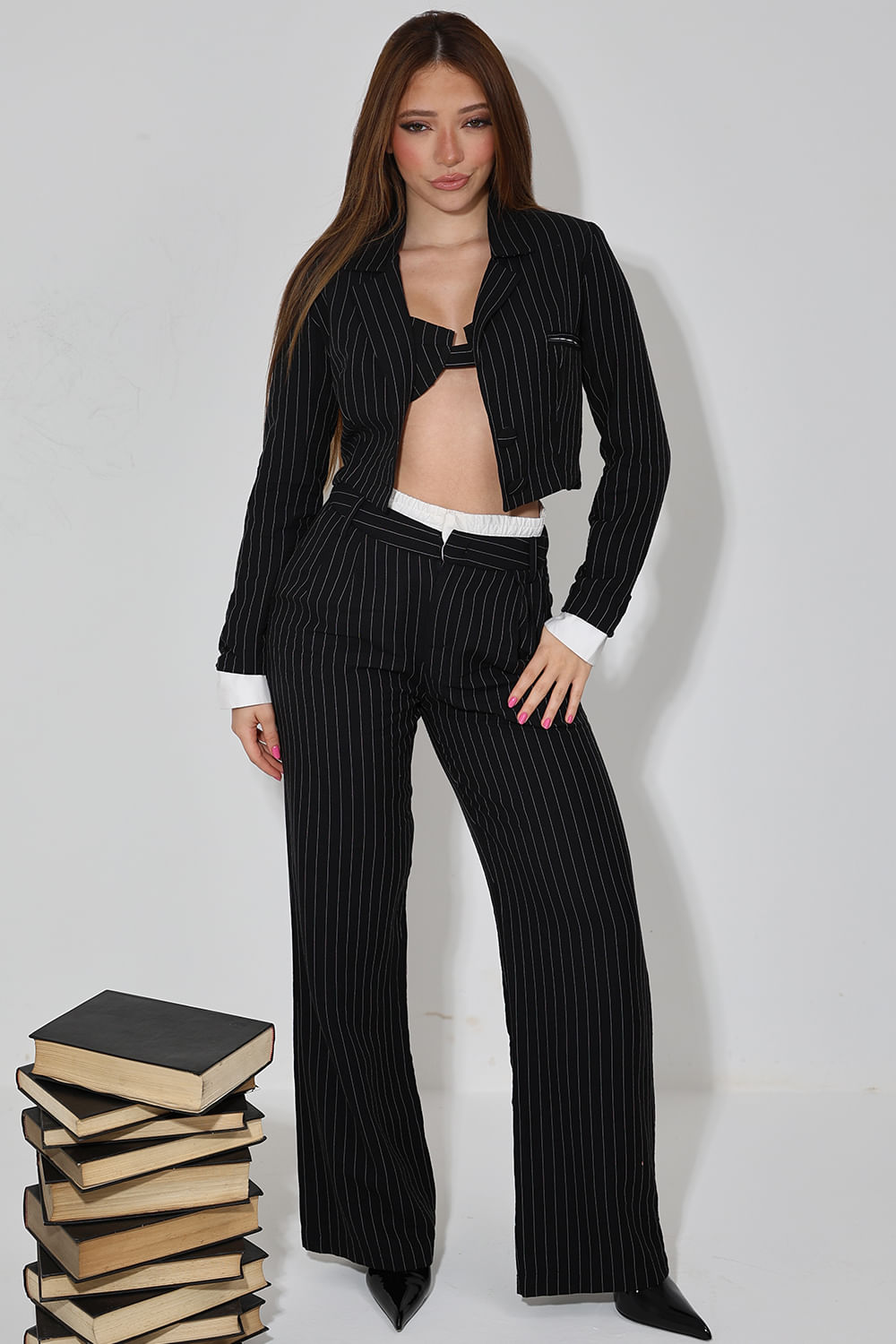 Blazer Cropped Feminino Girl Boss Planet Girls Preto 4