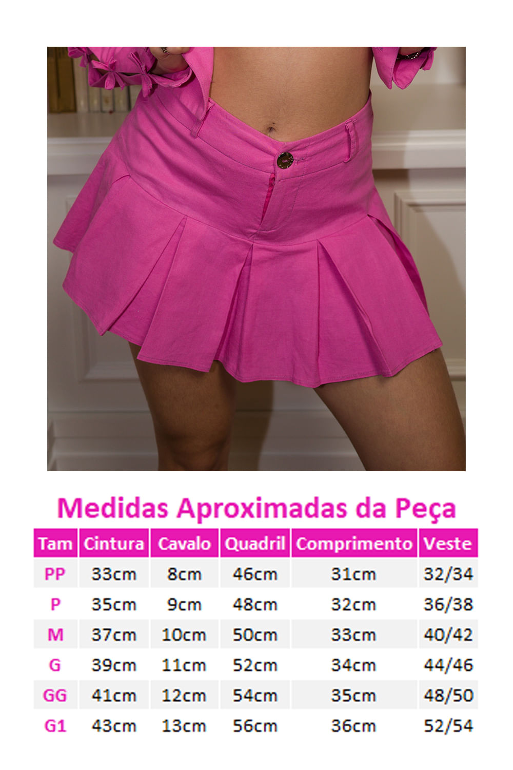 Saia Plissada Com Shorts Girl Boss Planet Girls Rosa 6