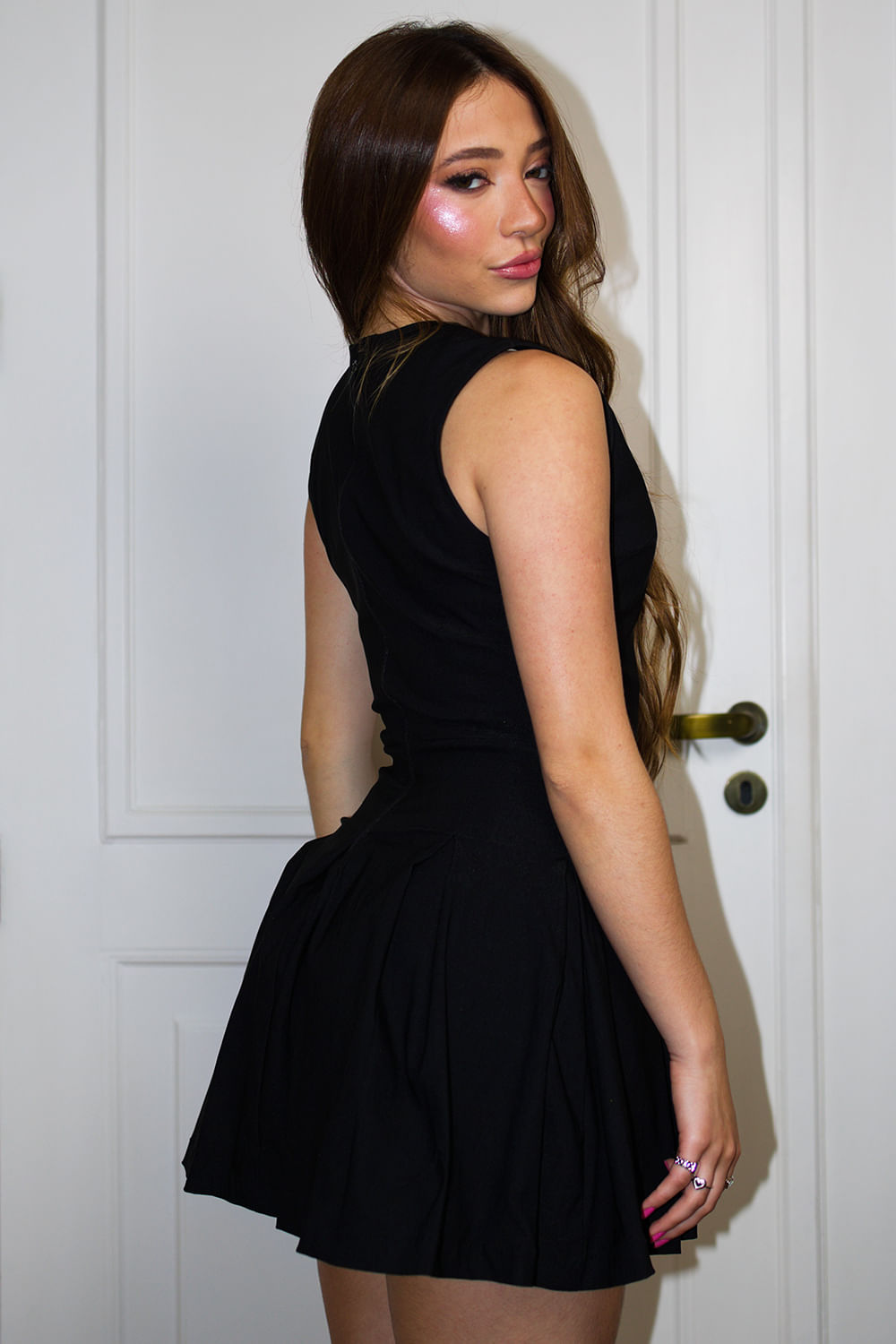 Vestido Plissado Bengaline Girl Boss Planet Girls Preto 3