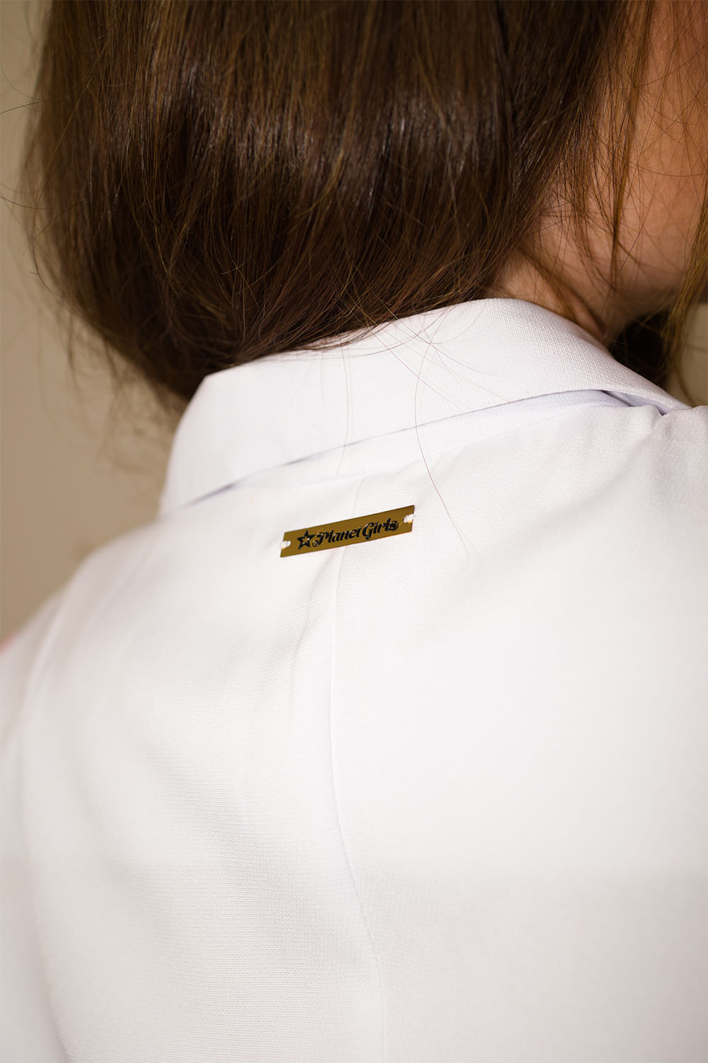 Blazer Cropped Feminino Faixa Girl Boss Planet Girls Branco 4