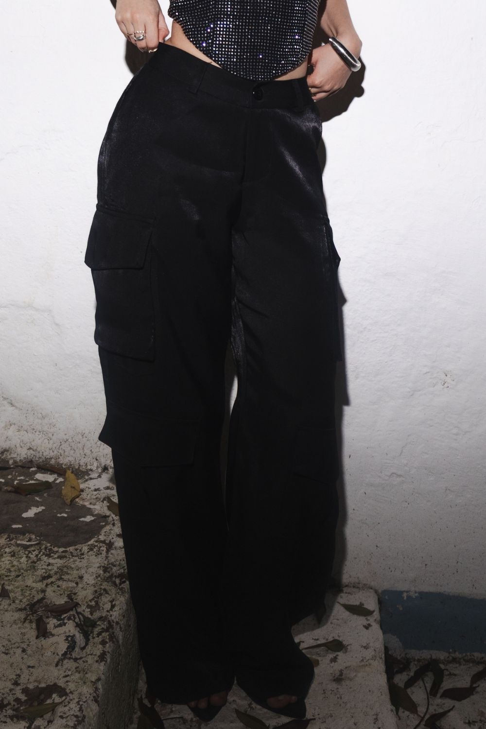 Calça Feminina Cargo Duda Planet Girls Preto 2