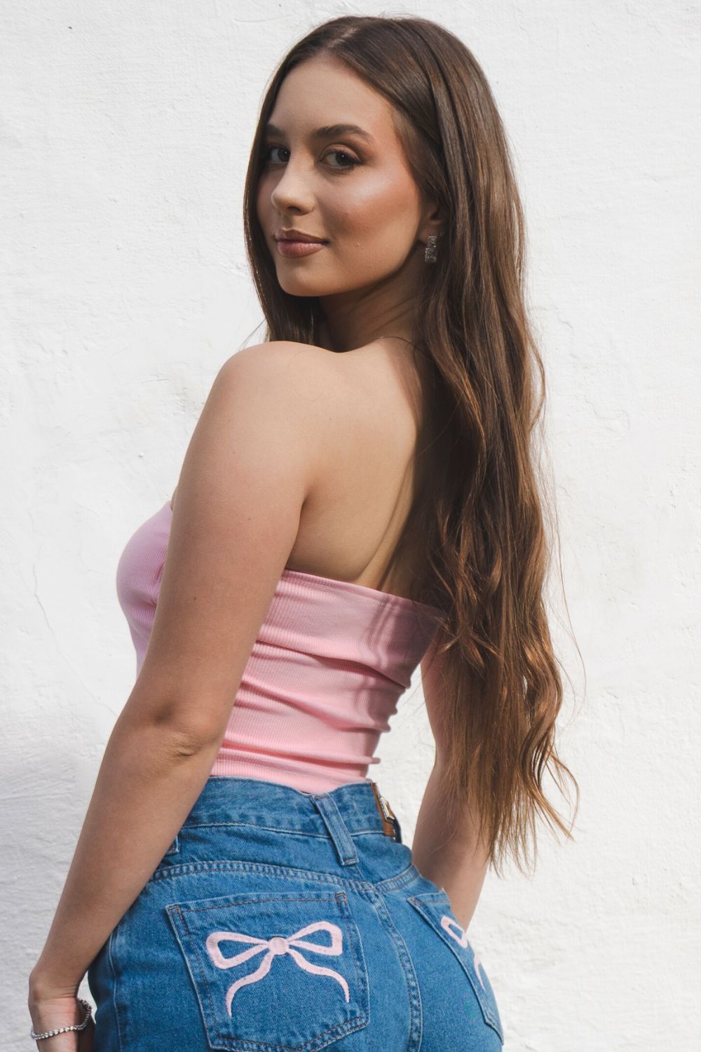 Cropped Sem Alça Planet Girls Rosa 2