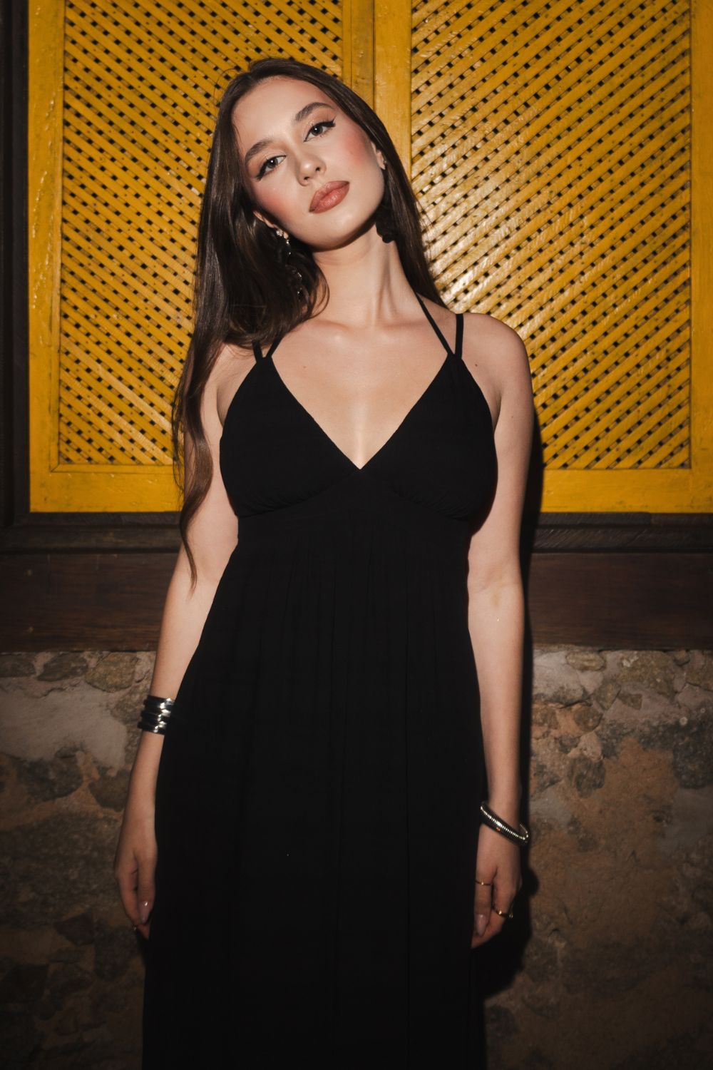 Vestido Longo Viscose Planet Girls Preto 3