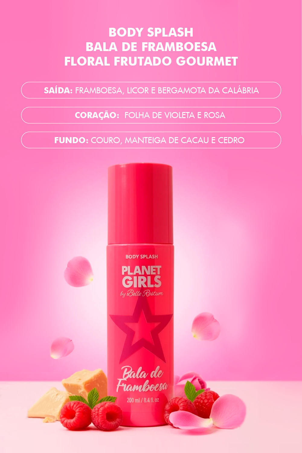 Body Splash Framboesa Planet Girls Pink 2