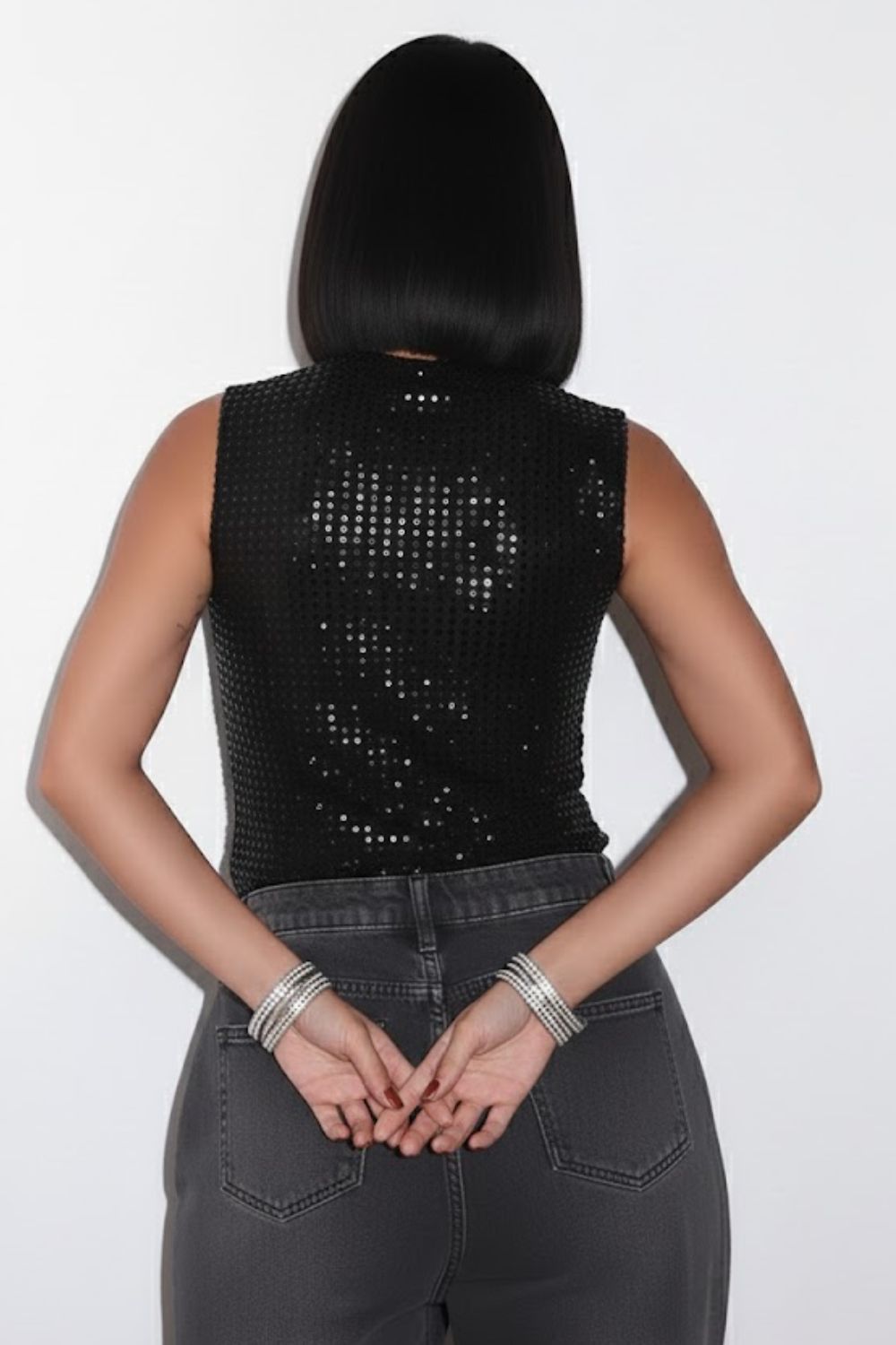 Blusa Feminina Com Strass Planet Girls Preto 2