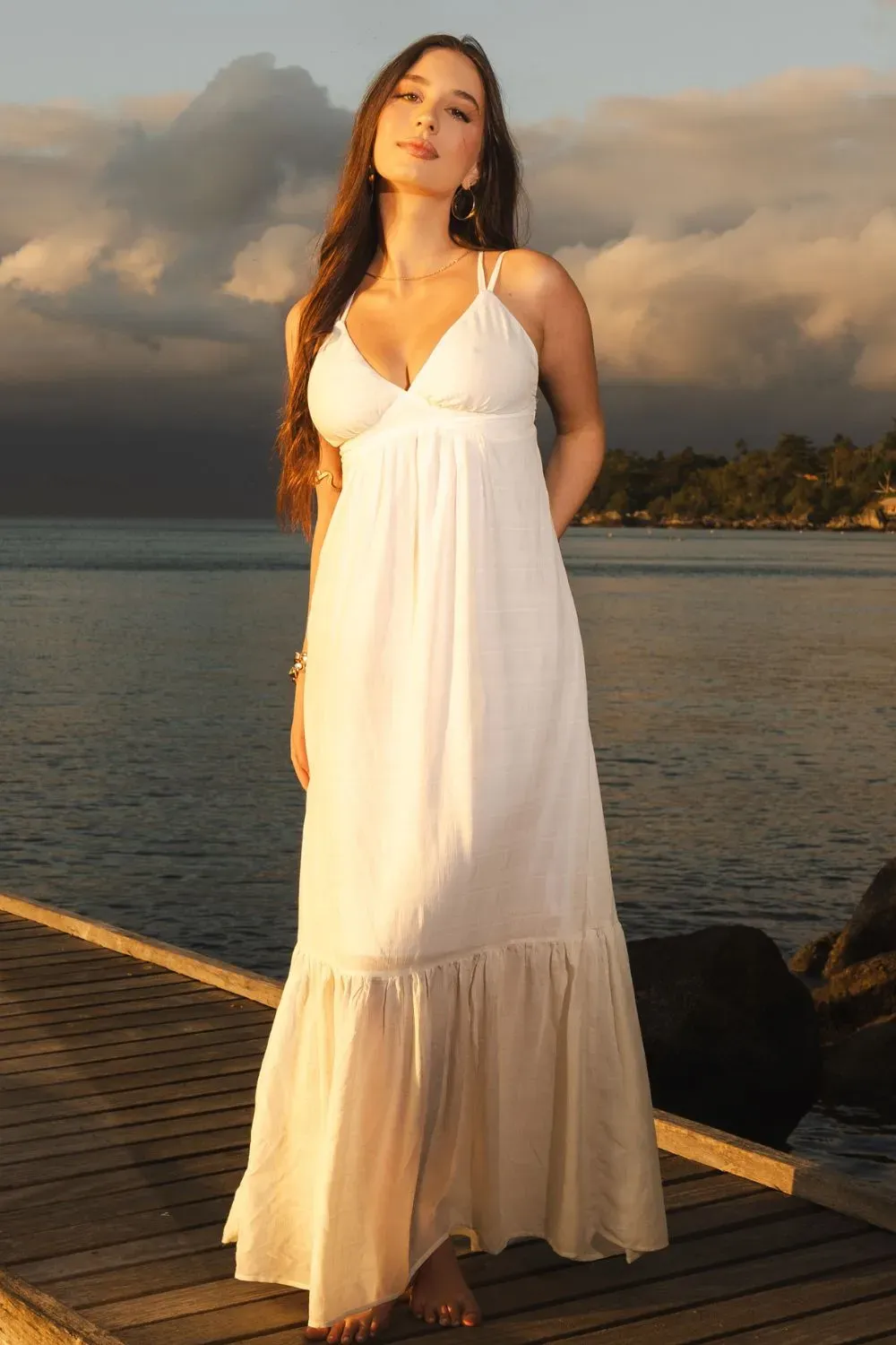 Vestido Longo Viscose Planet Girls Off White 2