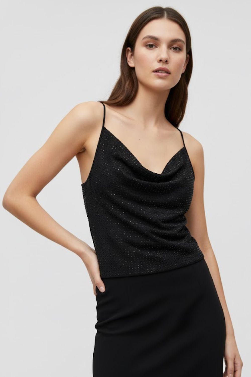 Top Feminino em Strass Belle Planet Girls Preto