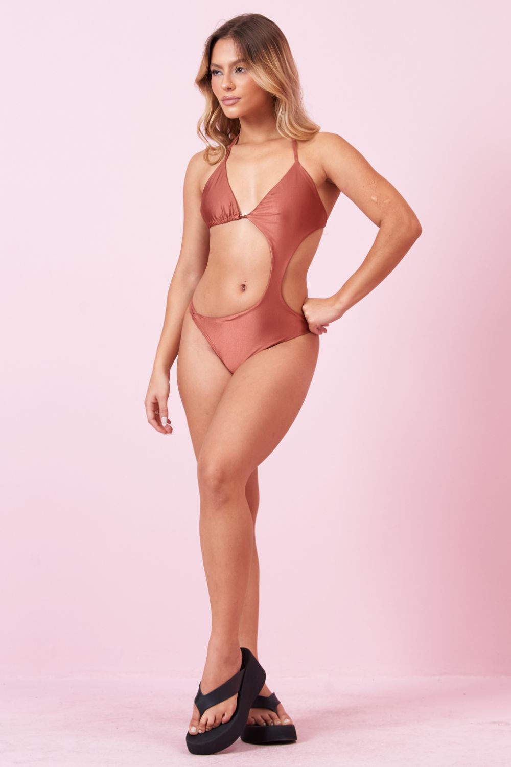 Body Feminino Up Glam Com Recortes Planet Girls Marrom Médio 3