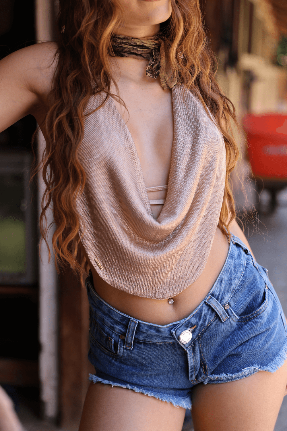 Short Feminino Detalhe Com Bolso Estrela Planet Girls Jeans Escuro 3