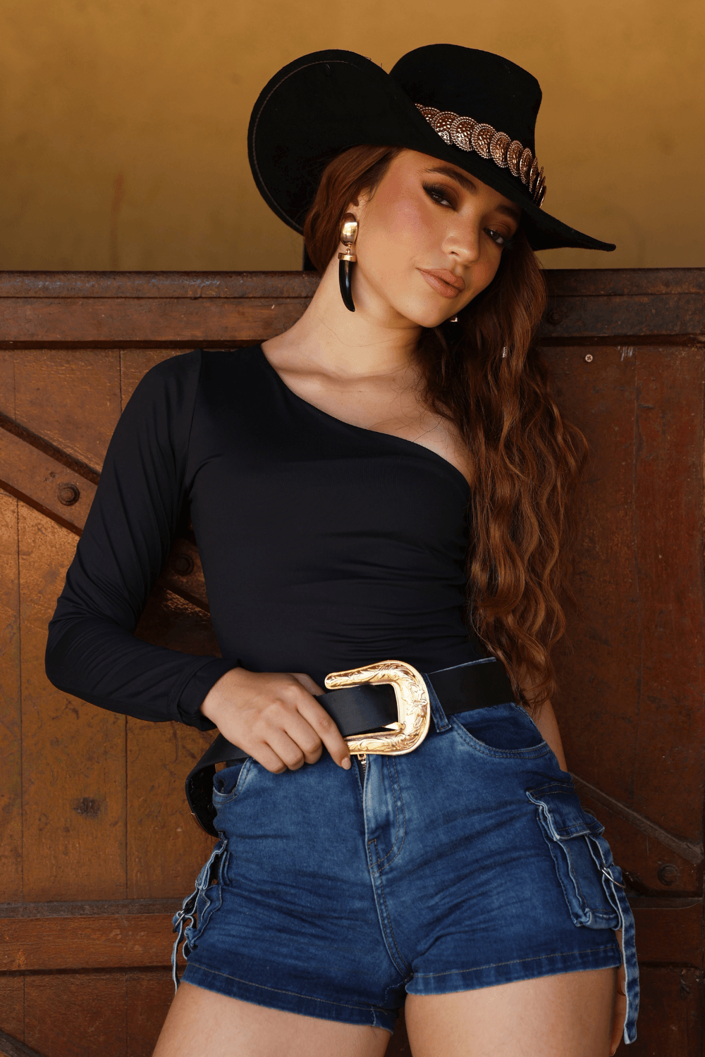 Short Feminino Cargo Premium Planet Girls Jeans Médio 2
